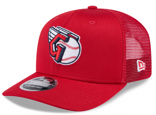 Cleveland Guardians New Era Red 2025 Spring Training 9SEVENTY Trucker Hat Official Team Hat Sports Fan Cap Official MLB Team Hat Baseball Fan Cap