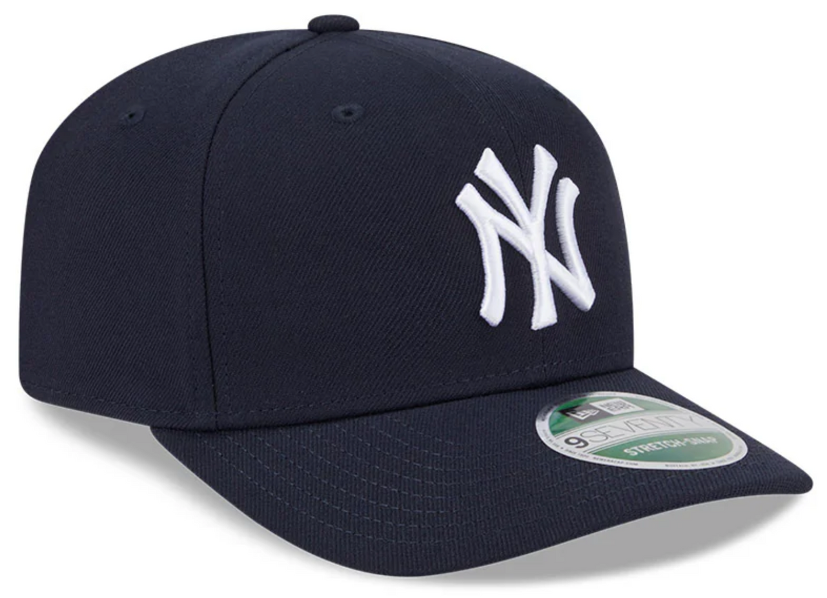 New York Yankes Navy New Era Player Replica 9SEVENTY Stretch Snap Adjustable Hat Official Team Hat Sports Fan Cap Official MLB Team Hat Baseball Fan C