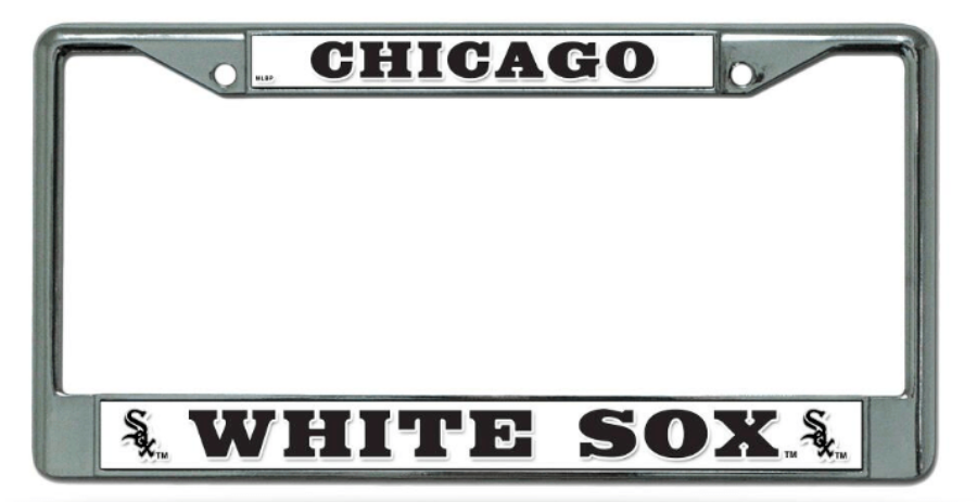 Chicago White Sox Chrome License plate Frame By Rico Official Sports Fan Gear Popular MLB Style Fan Collection