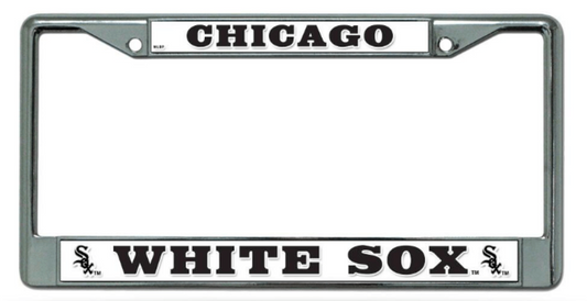Chicago White Sox Chrome License plate Frame By Rico Official Sports Fan Gear Popular MLB Style Fan Collection