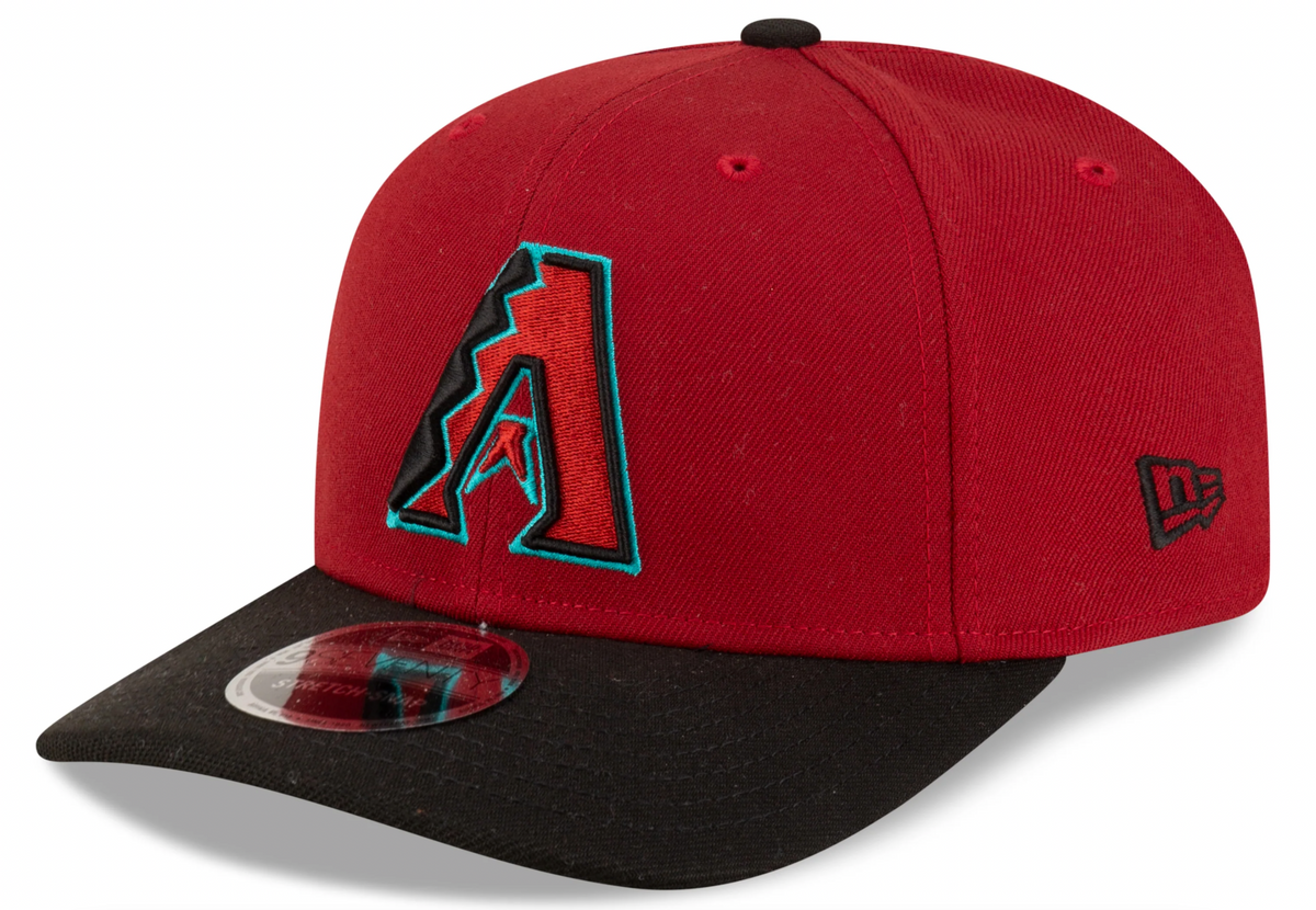 Arizona Diamondbacks Red New Era Player Replica 9SEVENTY Stretch Snap Adjustable Hat Official Team Hat Sports Fan Cap Official MLB Team Hat Baseball F