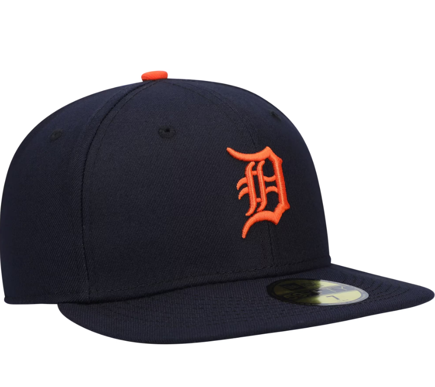 Men s Detroit Tigers New Era Navy Road Authentic Collection On-Field Logo 59FIFTY Fitted Hat Official Team Hat Sports Fan Cap Official MLB Team Hat Ba