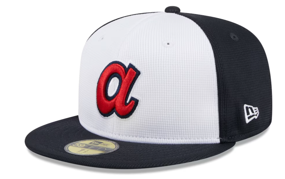 Men s Atlanta Braves New Era White 2024 Batting Practice 59FIFTY Fitted Hat Official Team Hat Sports Fan Cap Official MLB Team Hat Baseball Fan Cap