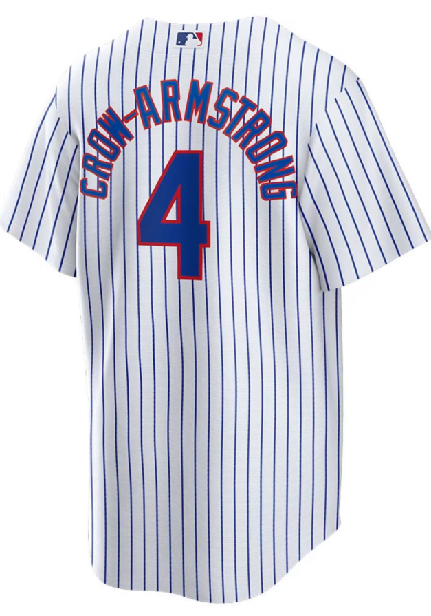 NIKE Men s Chicago Cubs Pete Crow-Armstrong 4 White Home Replica Jersey Official Team Jersey Sports Fan Apparel Official MLB Team Apparel Baseball Fan