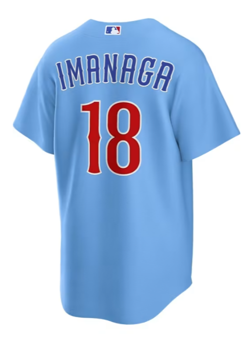 Men s Shota Imanaga 18 Chicago Cubs Nike Light Blue 2nd Alternate Replica Jersey Official Team Jersey Sports Fan Apparel Official MLB Team Apparel Bas
