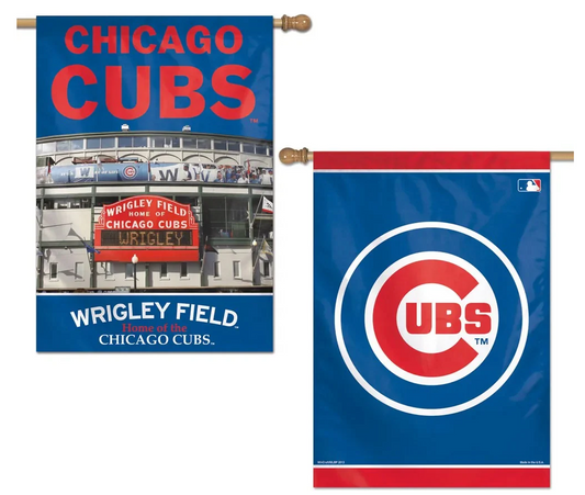 Chicago Cubs Vertical House Flag 2-Sided 28x40 Stadium Official Sports Fan Gear Popular MLB Style Fan Collection