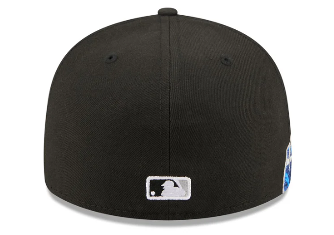 Chicago White Sox MLB Waves 59FIFTY Fitted New Era Black White Official Team Hat Sports Fan Cap Official MLB Team Hat Baseball Fan Cap