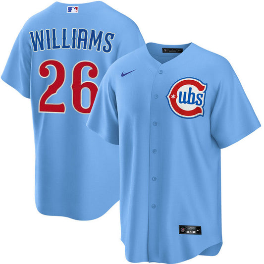NIKE Men s Chicago Cubs Billy Williams 26 Light Blue 2nd Alternate Replica Jersey Official Team Jersey Sports Fan Apparel Official MLB Team Apparel Ba