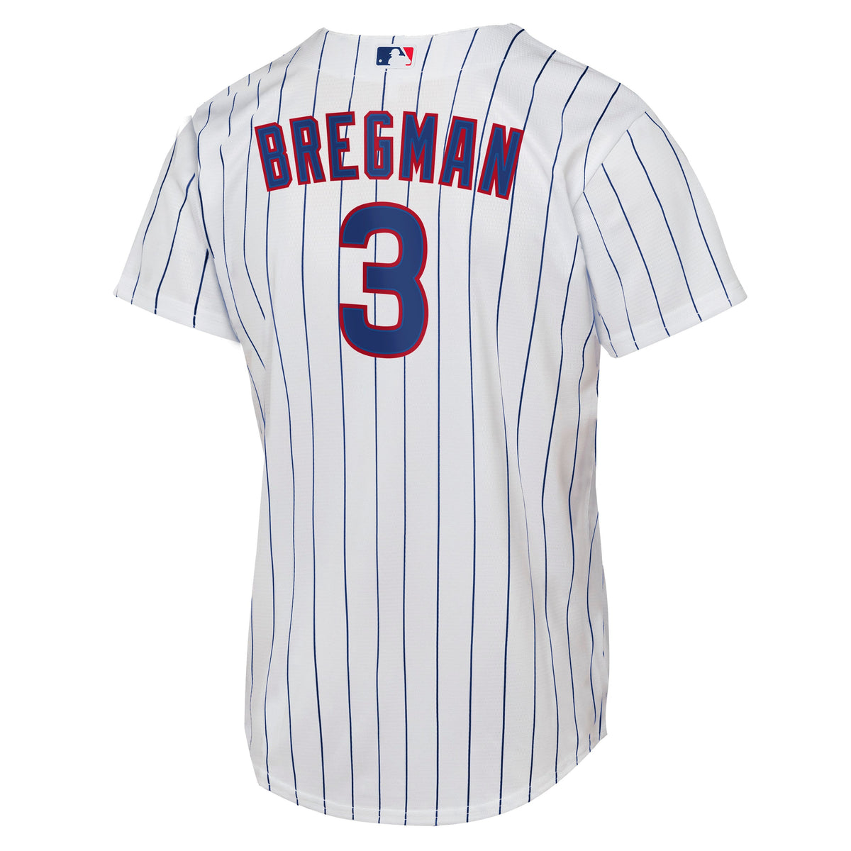 Youth Chicago Cubs Alex Bregman White Home Baseline Replica Jersey Official Team Jersey Sports Fan Apparel Official MLB Team Apparel Baseball Fan Gear