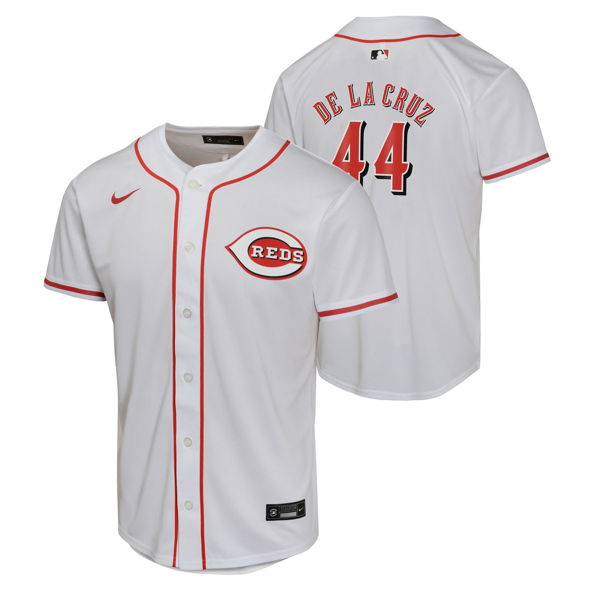 Youth Elly De La Cruz Cincinnati Reds NIKE White Home Game Replica Jersey Official Team Jersey Sports Fan Apparel Official MLB Team Apparel Baseball F