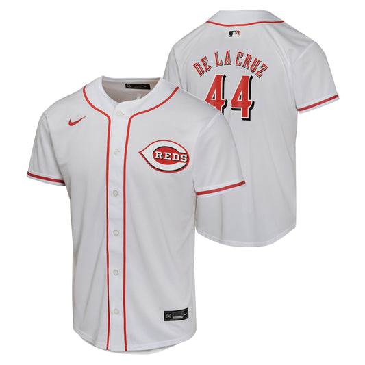 Youth Elly De La Cruz Cincinnati Reds NIKE White Home Game Replica Jersey Official Team Jersey Sports Fan Apparel Official MLB Team Apparel Baseball F