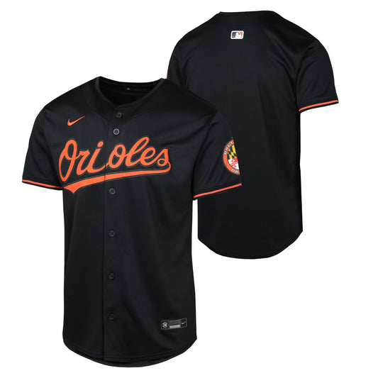Youth Baltimore Orioles NIKE Black Alternate Limited Blank Replica Jersey Official Team Jersey Sports Fan Apparel Official MLB Team Apparel Baseball F