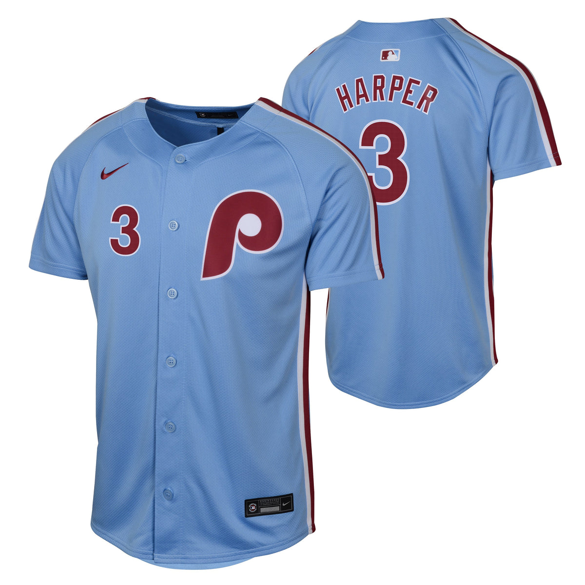 Youth Bryce Harper Philadelphia Phillies NIKE Blue Alternate Limited Replica Jersey Official Team Jersey Sports Fan Apparel Official MLB Team Apparel
