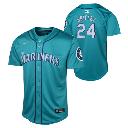 Youth Ken Griffey Jr Seattle Mariners NIKE Teal Alternate Limited Replica Jersey Official Team Jersey Sports Fan Apparel Official MLB Team Apparel Bas