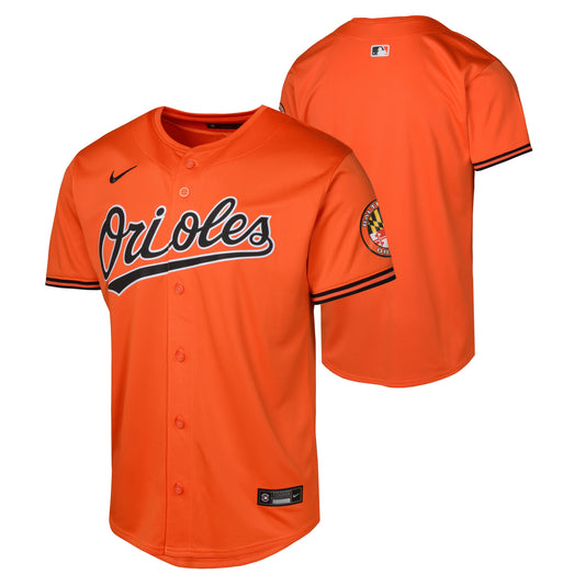 Youth Baltimore Orioles NIKE Orange Alternate Blank Limited Replica Jersey Official Team Jersey Sports Fan Apparel Official MLB Team Apparel Baseball