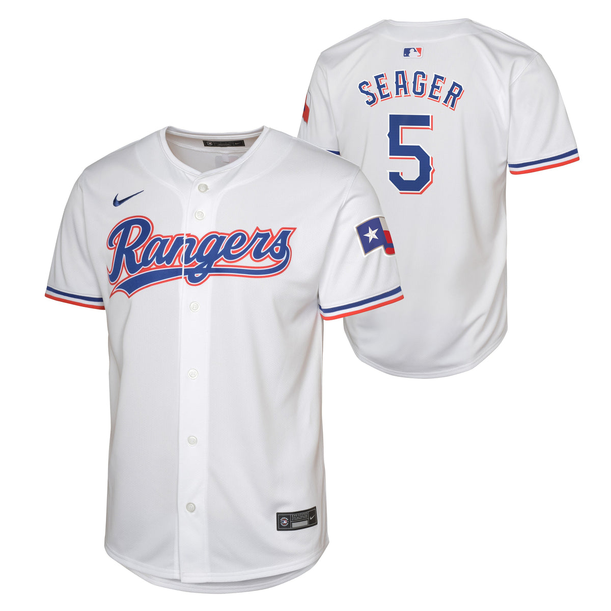 Youth Cory Seager Texas Rangers NIKE White Home Limited Replica Jersey Official Team Jersey Sports Fan Apparel Official MLB Team Apparel Baseball Fan