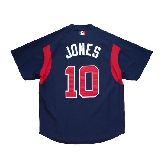 Men s Atlanta Braves Chipper Jones 2003 Mitchell And Ness Navy Cooperstown Batting Practice Jersey Official Team Jersey Sports Fan Apparel Official ML