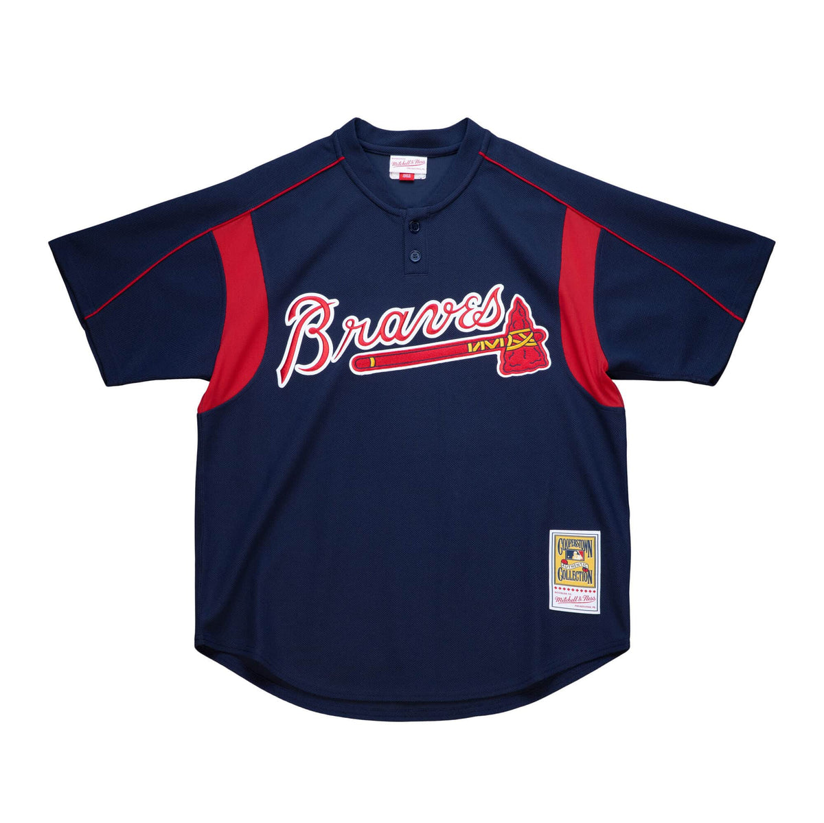 Men s Atlanta Braves Greg Maddux 2003 Mitchell And Ness Navy Cooperstown Batting Practice Jersey Official Team Jersey Sports Fan Apparel Official MLB
