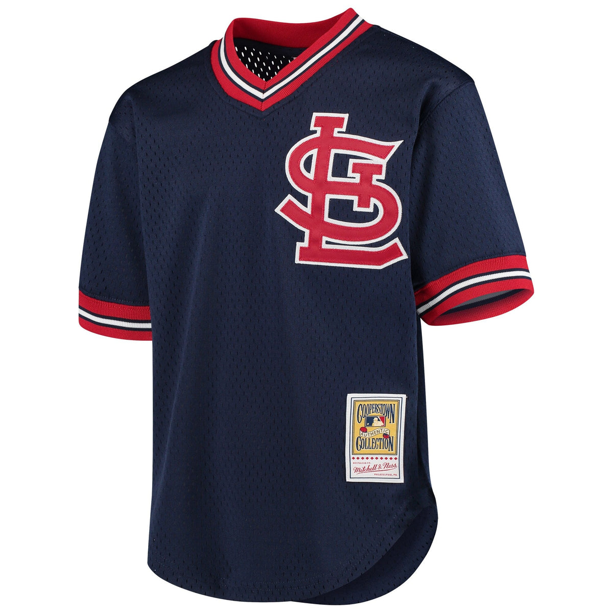 Men s Mitchell And Ness Ozzie Smith St Louis Cardinals 1994 Navy Batting Practice Cooperstown Jersey Official Team Jersey Sports Fan Apparel Official