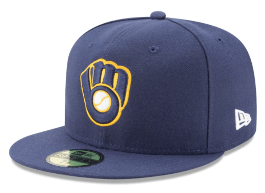 Milwaukee Brewers Authentic Collection 59Fifty Fitted Alt 2 Hat Official Team Hat Sports Fan Cap Official MLB Team Hat Baseball Fan Cap