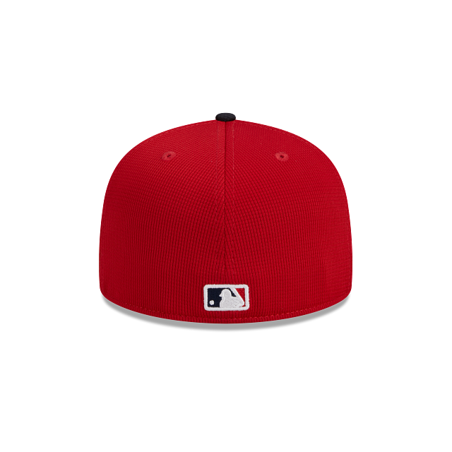 Atlanta Braves New Era Red Navy 2025 Spring Training 59FIFTY Fitted Hat Official Team Hat Sports Fan Cap Official MLB Team Hat Baseball Fan Cap
