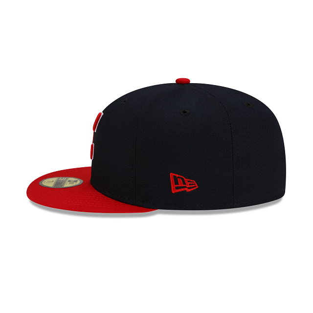 Cleveland Guardians New Era 2 Tone Home On Field 59FIFTY Fitted Hat Official Team Hat Sports Fan Cap Official MLB Team Hat Baseball Fan Cap