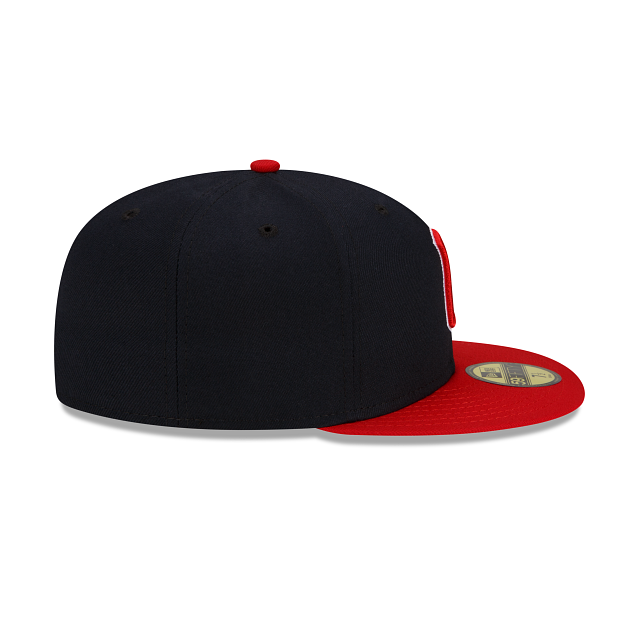 Cleveland Guardians New Era 2 Tone Home On Field 59FIFTY Fitted Hat Official Team Hat Sports Fan Cap Official MLB Team Hat Baseball Fan Cap