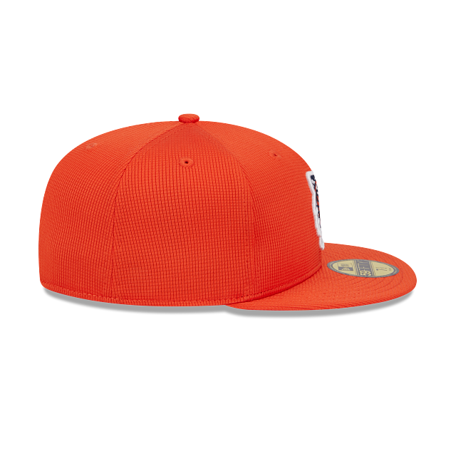 Detroit Tigers New Era Orange 2025 Spring Training 59FIFTY Fitted Hat Official Team Hat Sports Fan Cap Official MLB Team Hat Baseball Fan Cap