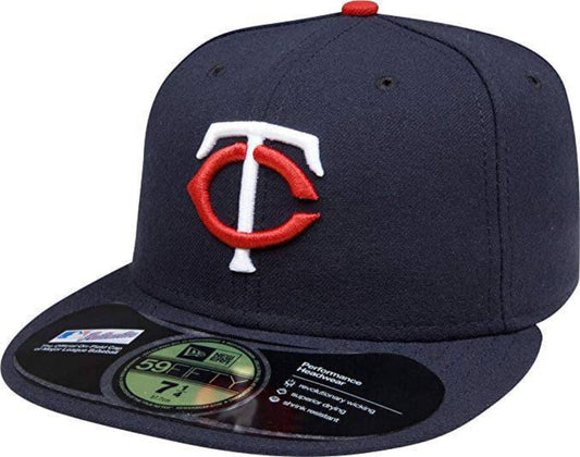 MLB Minnesota Twins Home AC On Field 59Fifty Fitted Cap Official Team Hat Sports Fan Cap Official MLB Team Hat Baseball Fan Cap