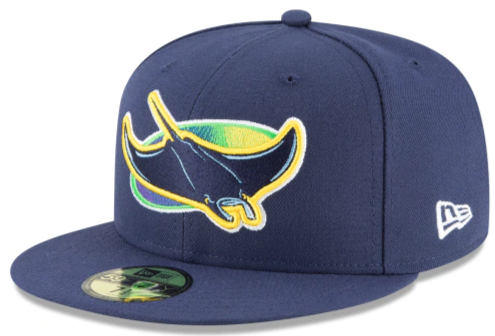 Men s Tampa Bay Rays New Era Navy Game Authentic Collection Alternate On-Field 59FIFTY Fitted Hat Official Team Hat Sports Fan Cap Official MLB Team H