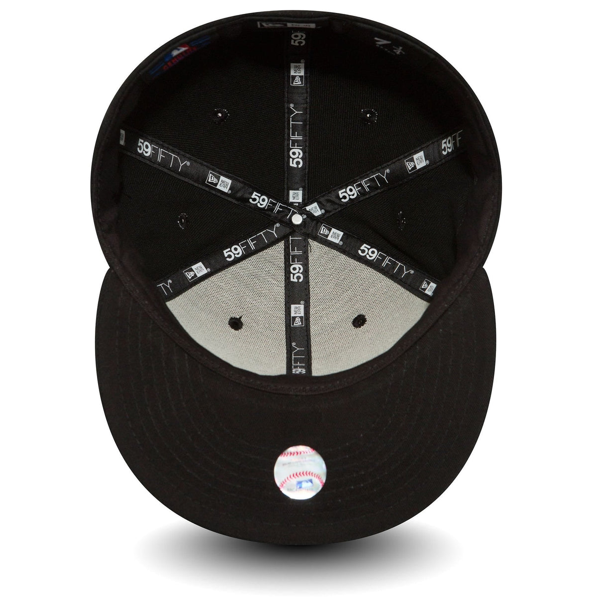 New York Yankees MLB League Essential 59FIFTY Fitted New Era Black Black Official Team Hat Sports Fan Cap Official MLB Team Hat Baseball Fan Cap