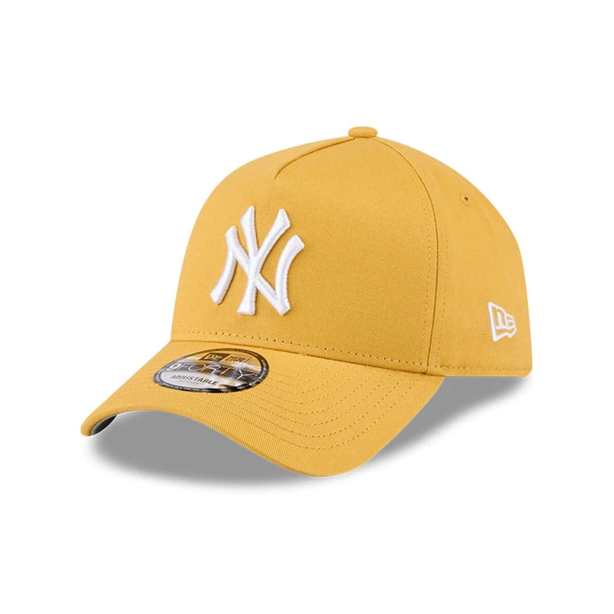 New York Yankees MLB Script A-Frame Snapback New Era Yellow Official Sports Fan Gear Popular MLB Style Fan Collection
