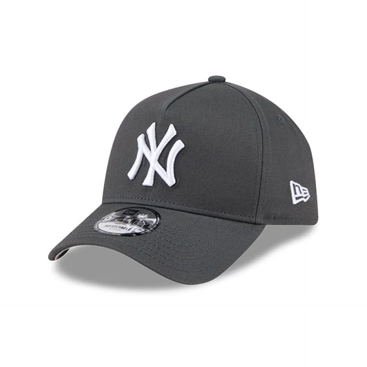 New York Yankees MLB Script A-Frame Snapback New Era Grey Official Sports Fan Gear Popular MLB Style Fan Collection