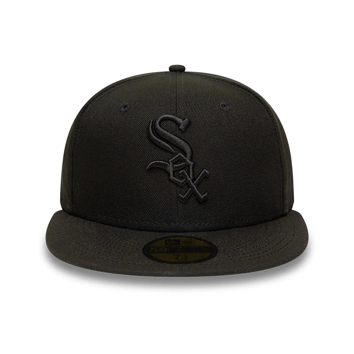 Chicago White Sox MLB League Essential 59FIFTY Fitted New Era Black Black Official Team Hat Sports Fan Cap Official MLB Team Hat Baseball Fan Cap