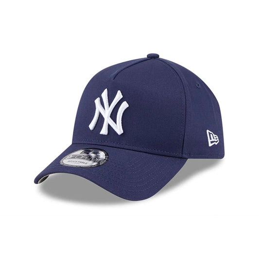 New York Yankees MLB Script A-Frame Snapback New Era Navy Official Sports Fan Gear Popular MLB Style Fan Collection