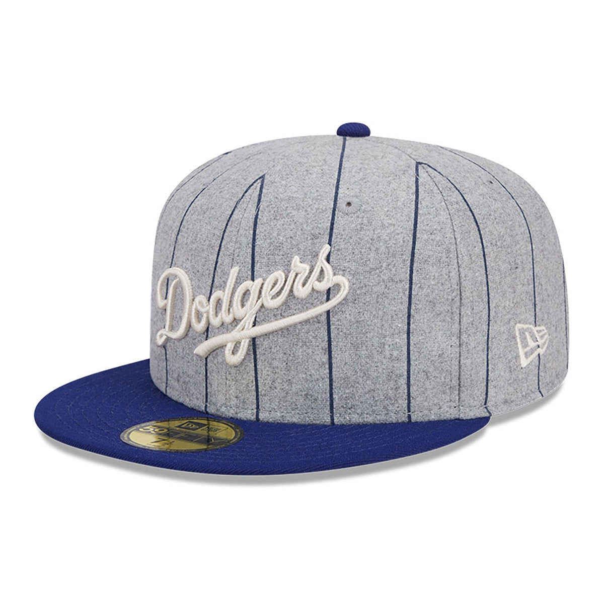 Los Angeles Dodgers Heather Pinstripe MLB 59FIFTY Fitted New Era Official Team Hat Sports Fan Cap Official MLB Team Hat Baseball Fan Cap