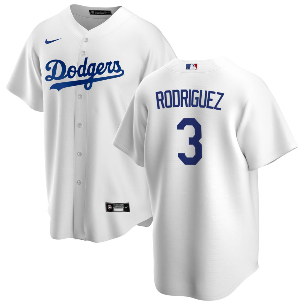 Men s Benny The Jet Rodriguez Los Angeles Dodgers Nike White Home Replica Team Jersey Official Team Jersey Sports Fan Apparel Official MLB Team Appare