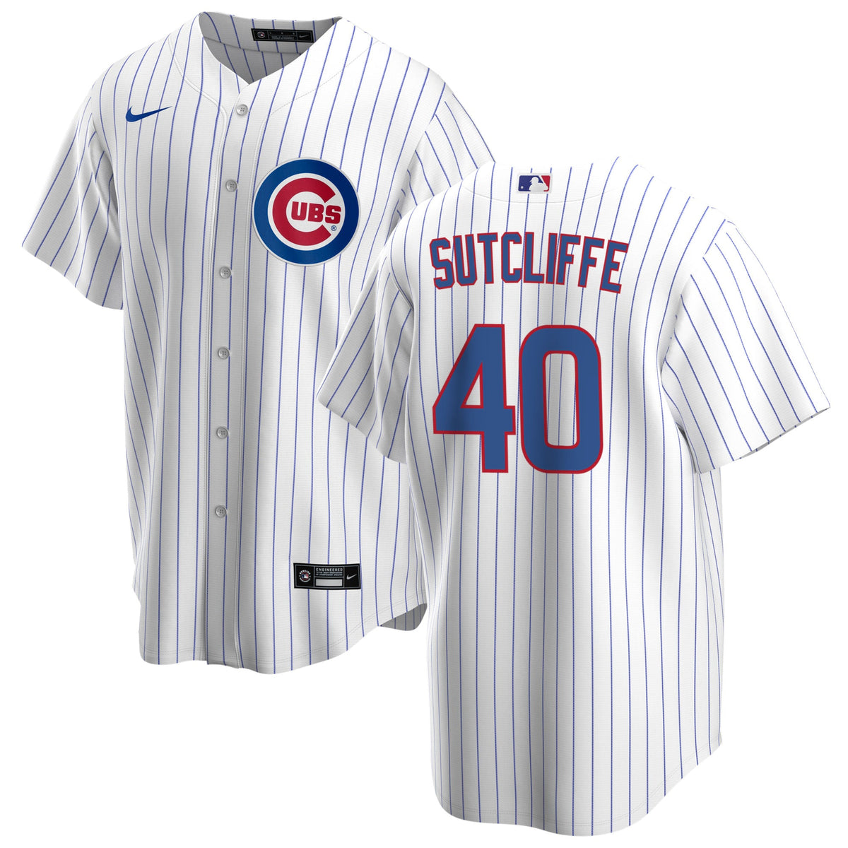 NIKE Men s Rick Sutcliffe Chicago Cubs White Home Premium Stitch Replica Jersey Official Team Jersey Sports Fan Apparel Official MLB Team Apparel Base