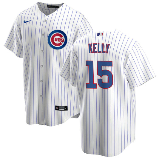 NIKE Men s Carson Kelly Chicago Cubs Premium Twill White Home Replica Jersey Official Team Jersey Sports Fan Apparel Official MLB Team Apparel Basebal