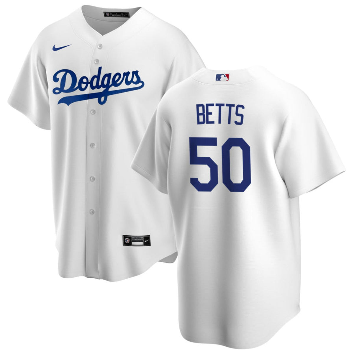 Men s Mookie Betts Los Angeles Dodgers Nike White Home Replica Team Jersey Official Team Jersey Sports Fan Apparel Official MLB Team Apparel Baseball