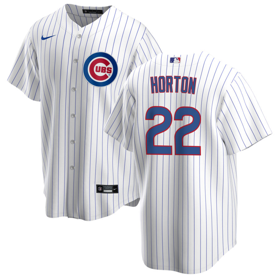NIKE Men s Cade Horton Chicago Cubs Premium Twill White Home Replica Jersey Official Team Jersey Sports Fan Apparel Official MLB Team Apparel Baseball