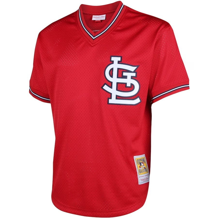 Men s Mitchell And Ness Ozzie Smith 1996 St Louis Cardinals Batting Practice Cooperstown Jersey Official Team Jersey Sports Fan Apparel Official MLB T