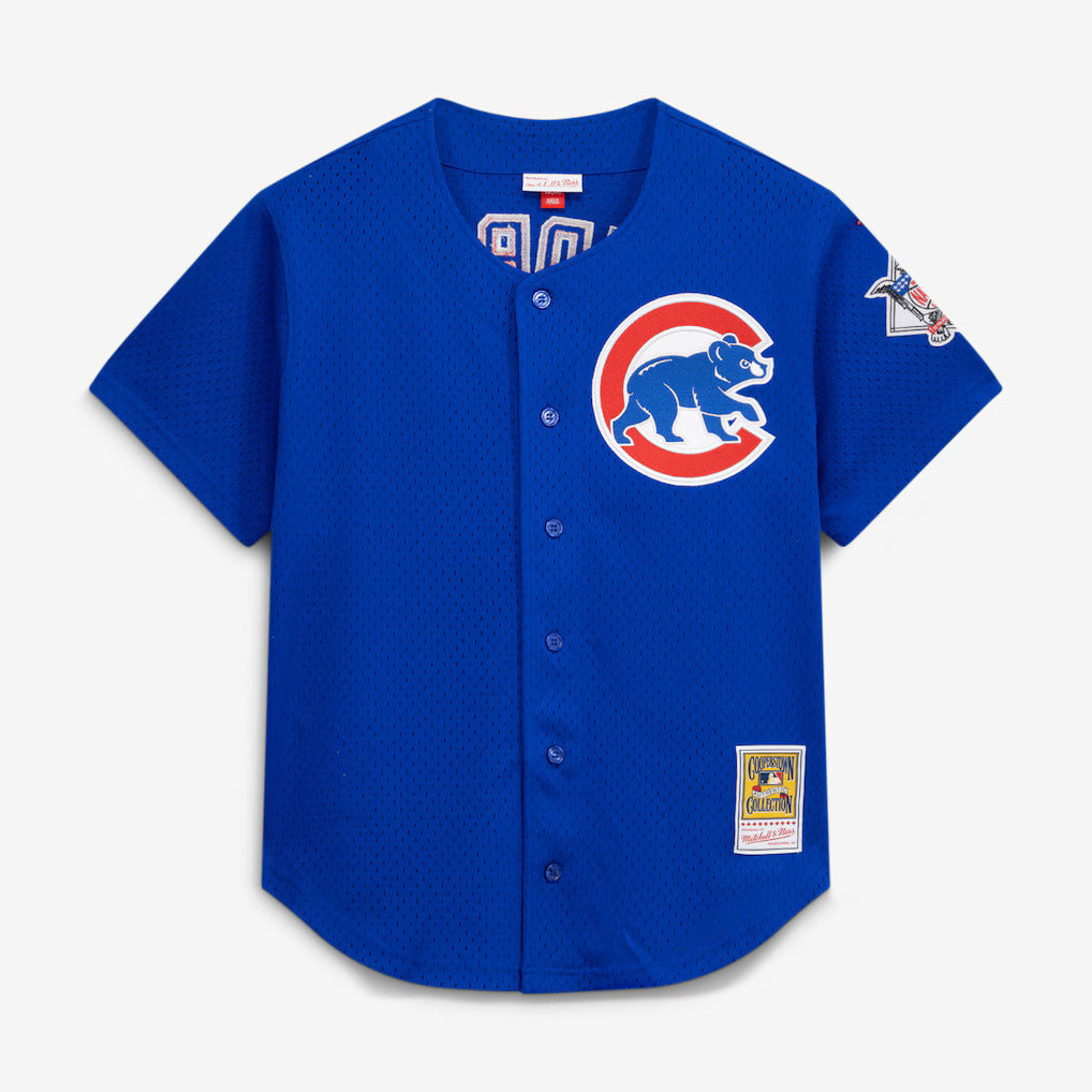 Mitchell And Ness Ryne Sandberg Chicago Cubs 1997 Authentic BP Button Down Jersey Official Team Jersey Sports Fan Apparel Official MLB Team Apparel Ba