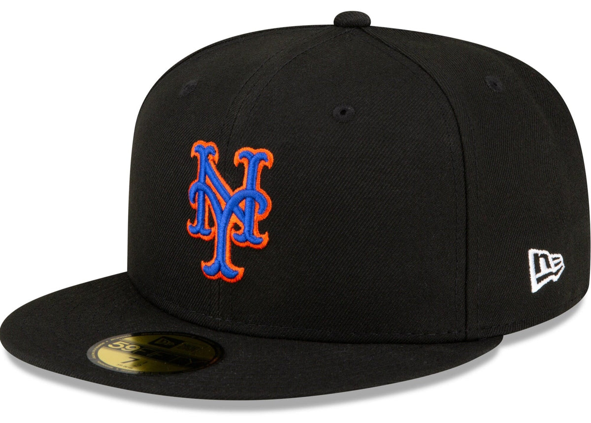 Men s New York Mets New Era Black Alternate Authentic Collection On Field 59FIFTY Fitted Hat Official Team Hat Sports Fan Cap Official MLB Team Hat Ba