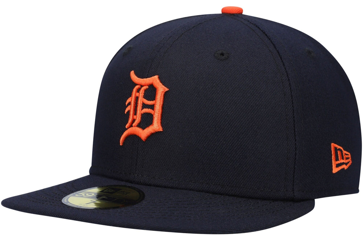 Men s Detroit Tigers New Era Navy Road Authentic Collection On-Field Logo 59FIFTY Fitted Hat Official Team Hat Sports Fan Cap Official MLB Team Hat Ba