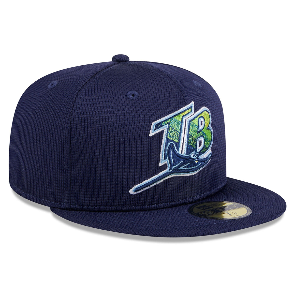 Men s Tampa Bay Rays Navy 2024 Batting Practice 59FIFTY Fitted Hat Official Team Hat Sports Fan Cap Official MLB Team Hat Baseball Fan Cap