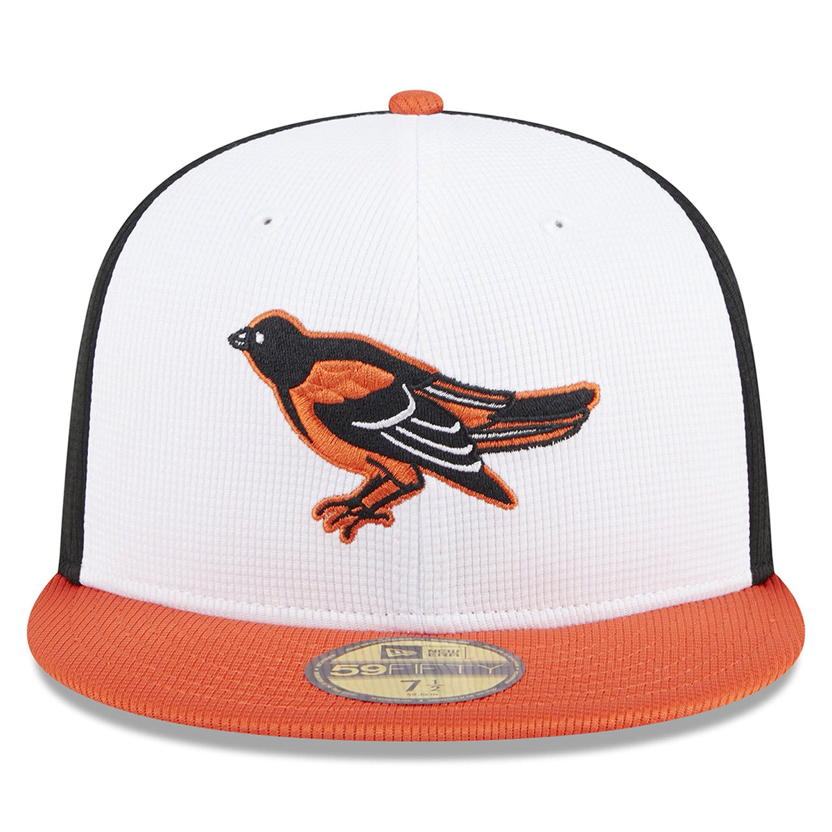 Baltimore Orioles New Era White 2025 Batting Practice 59FIFTY Fitted Hat Official Team Hat Sports Fan Cap Official MLB Team Hat Baseball Fan Cap