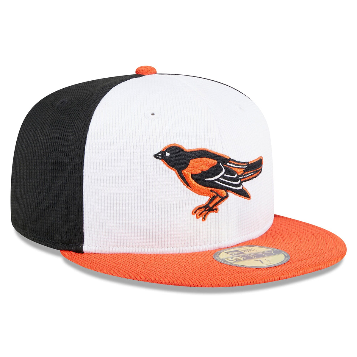 Baltimore Orioles New Era White 2025 Batting Practice 59FIFTY Fitted Hat Official Team Hat Sports Fan Cap Official MLB Team Hat Baseball Fan Cap