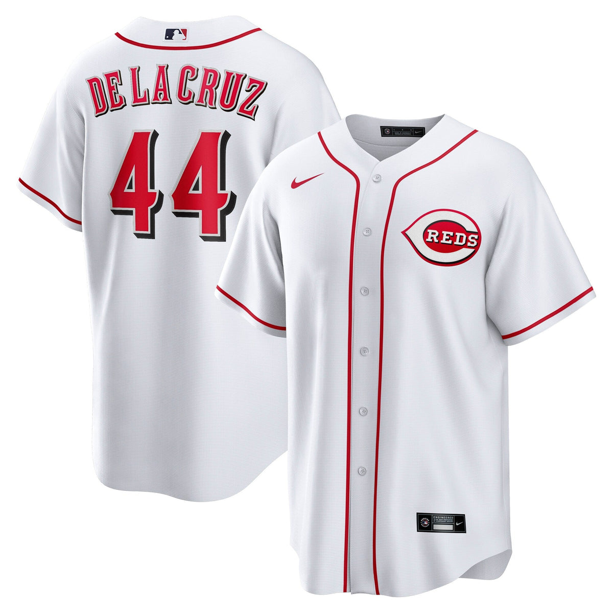 Men s Cincinnati Reds Elly De La Cruz Nike White Home Replica Jersey Official Team Jersey Sports Fan Apparel Official MLB Team Apparel Baseball Fan Ge