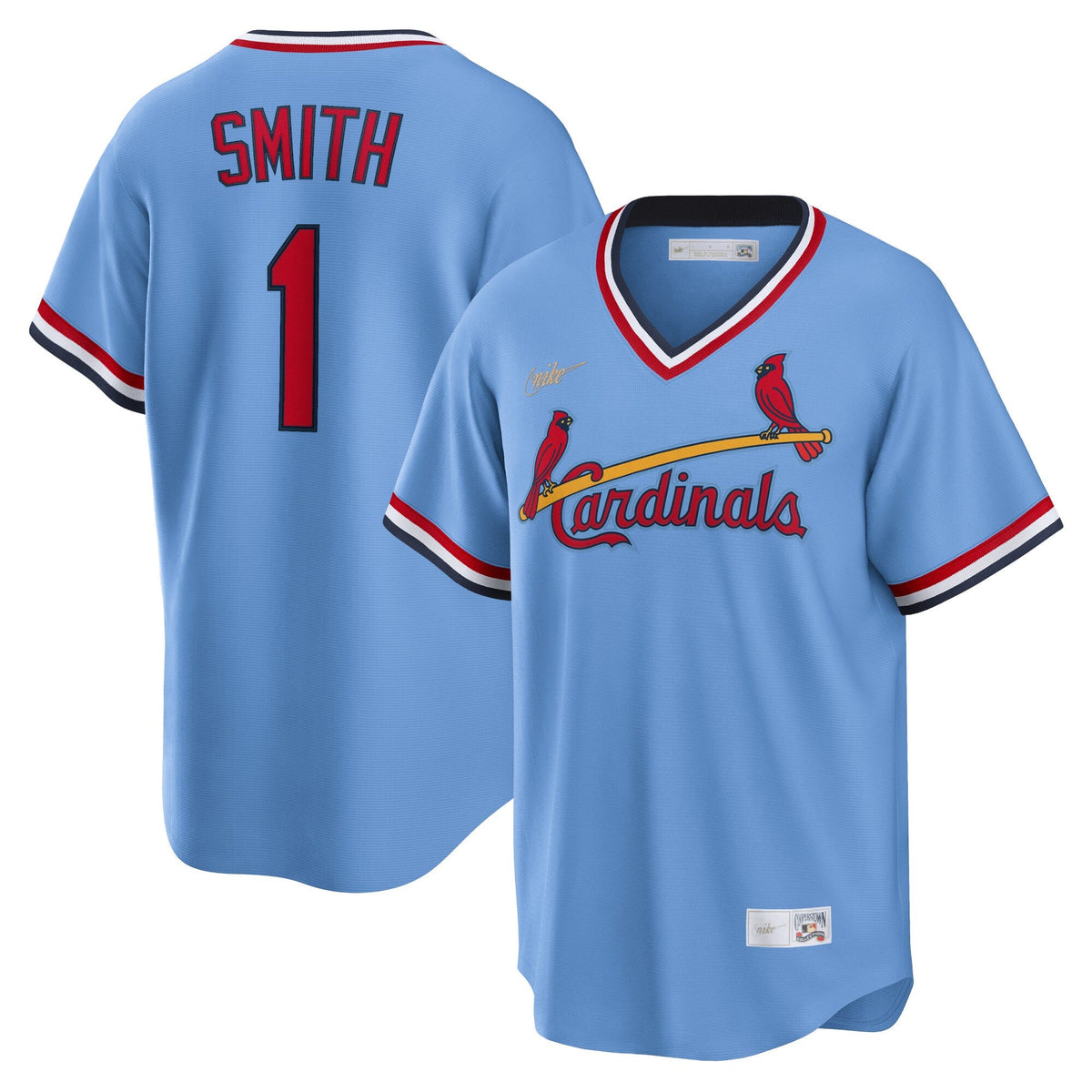 Ozzie Smith St Louis Cardinals Nike Road Cooperstown Collection Player Jersey - Light Blue Official Team Jersey Sports Fan Apparel Official MLB Team A
